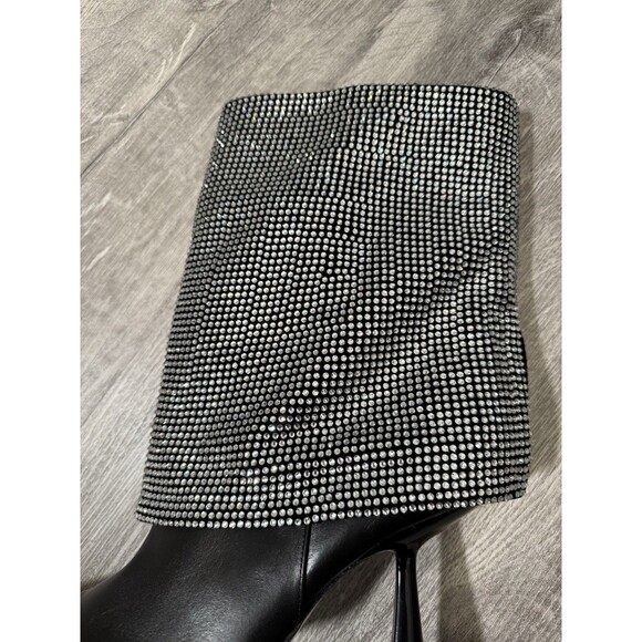 Black Suede Studio Cecille Ankle Embellished Rhinestones Boots new EU 42/US 10.5 - Picture 9 of 16